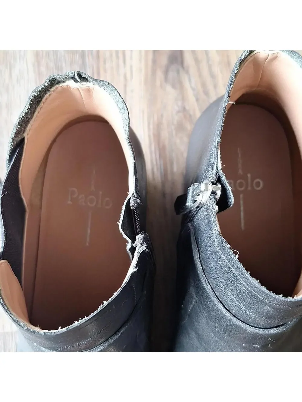 Linea Paolo Black Wedge Heel Size 9